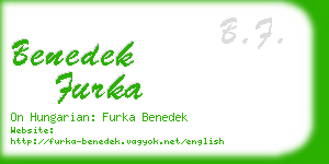benedek furka business card